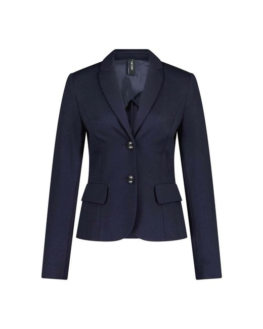 Marc Cain Getailleerde Jersey Blazer in het Blue