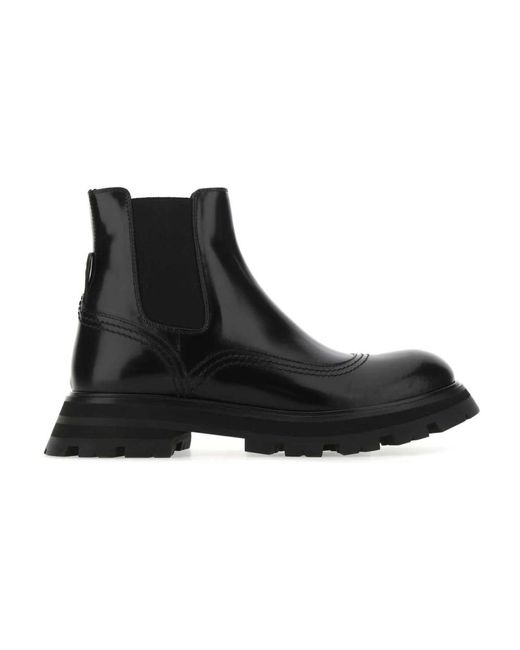 Alexander McQueen Black Chelsea Boots