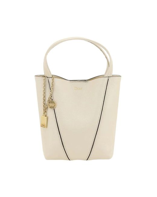 Chloé White Spin Schultertasche Mit Pferdemblem
