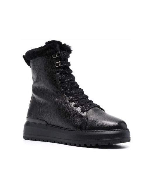 Baldinini Black Lace-Up Boots