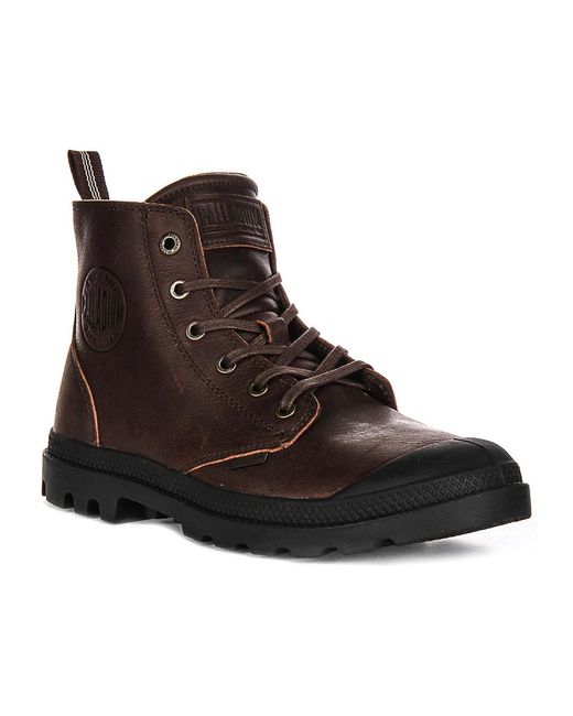 Palladium Brown Lace-Up Boots for men