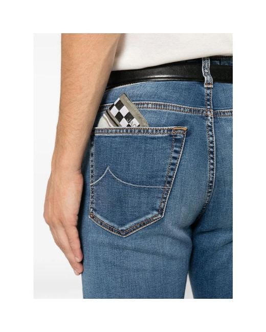 Jacob Cohen Blue Straight Fit Jeans for men
