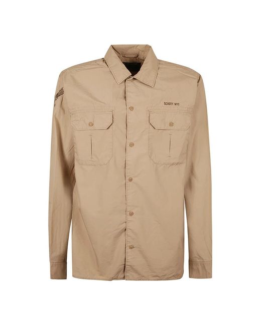 Schott Nyc Natural Casual Shirts for men