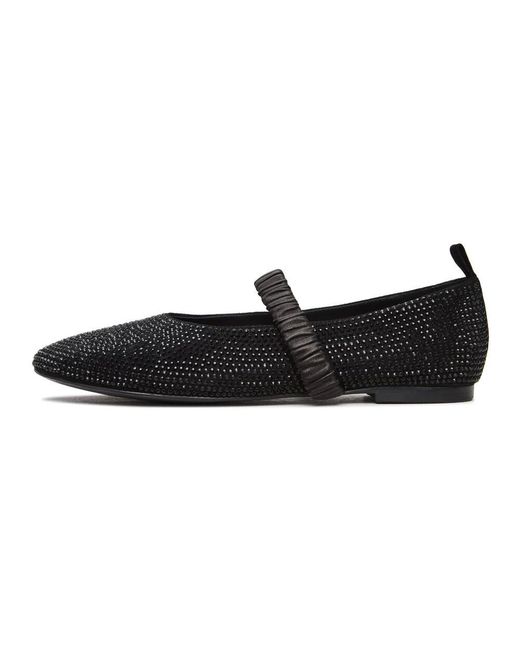 CESARE GASPARI Black Verzierte Flache Schuhe Sophia