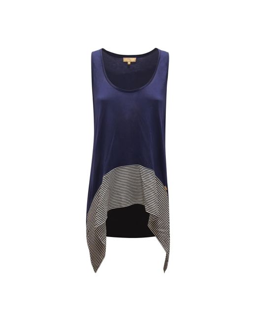 Fay Tops ,Blauw ,Tweed Npwb 4325820 Canotta Wo Sleeveless in het Blue