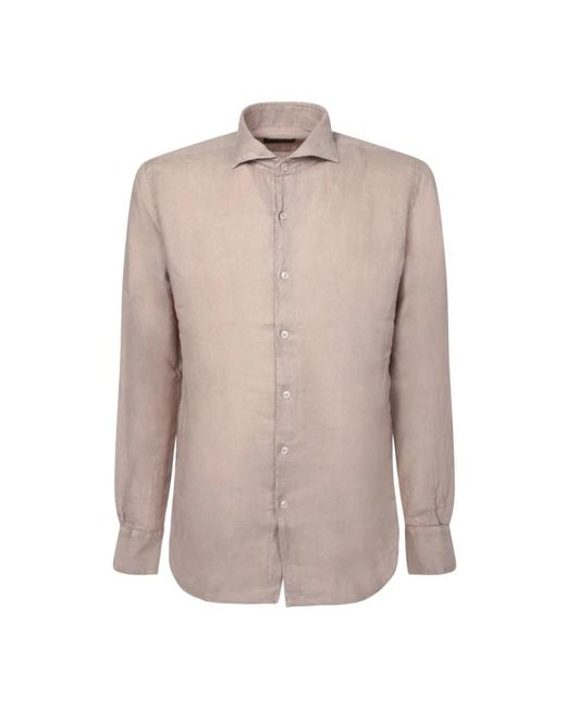 Dell'Oglio Brown Casual Shirts for men