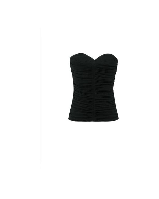 Saint Laurent Black Viscose Top