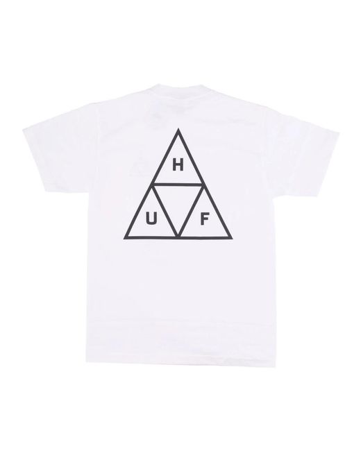 Huf Triangle Tee Wit Korte Mouw T-Shirt in het White voor heren