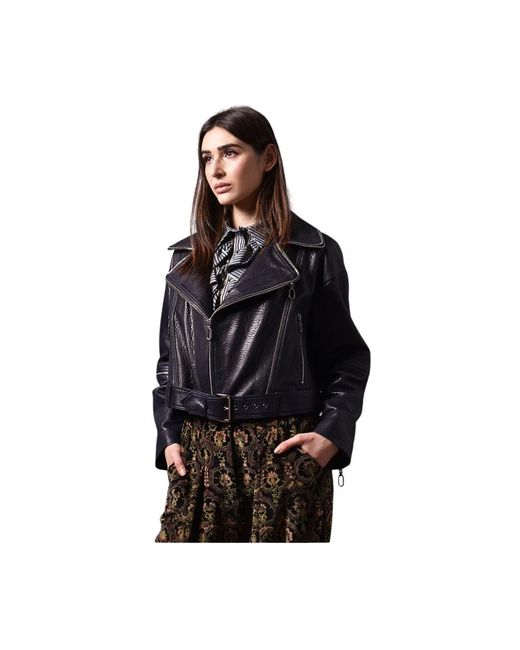Poche Paris Jassen ,Blauw ,Stijlvolle Jas in het Black