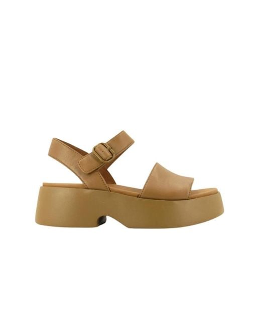 Camper Natural Flat Sandals