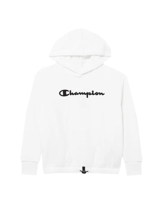 Champion White Gemütlicher hoodie mit farblich passender kapuze