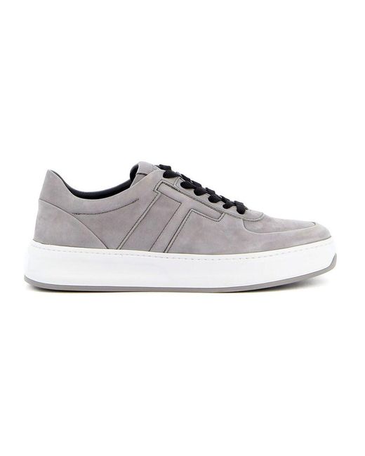 Tod's Sneakers In Nubuck in het Grijs voor heren - Lyst