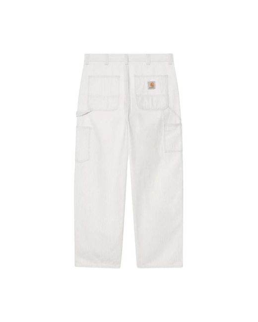 Carhartt White Wide Trousers for men