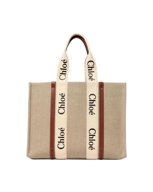 Chloé Tote Bags in het Natural