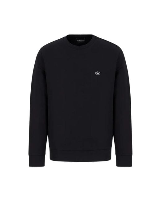 Emporio Armani Blaue Sweatshirt Stilvolles Casual Look Logo in Blue für Herren