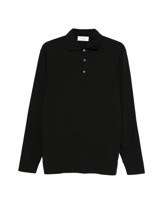 Lardini Black Polo Shirts for men