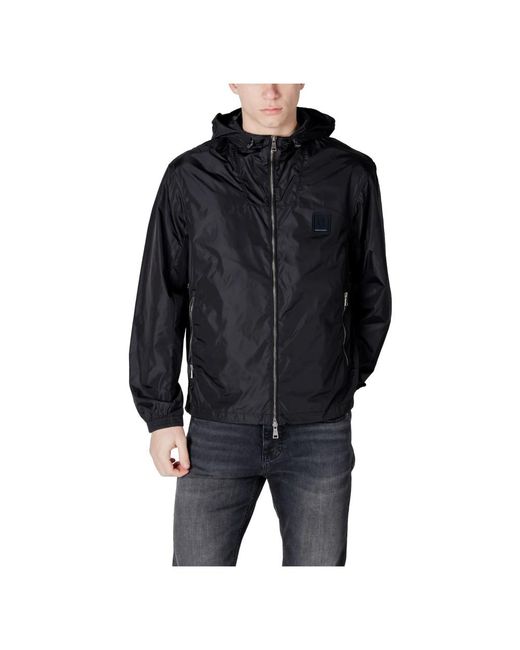 ARMANI EXCHANGE Jassen ,Zwart ,Polyester Box Logo Jas in het Black voor heren
