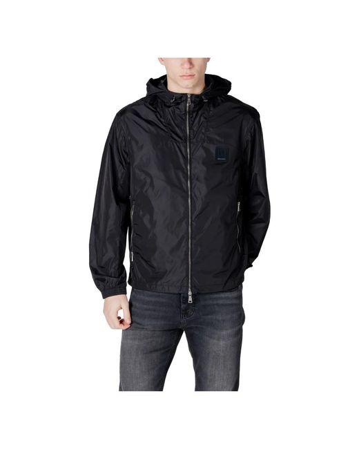 ARMANI EXCHANGE Jassen ,Zwart ,Polyester Box Logo Jas in het Black voor heren