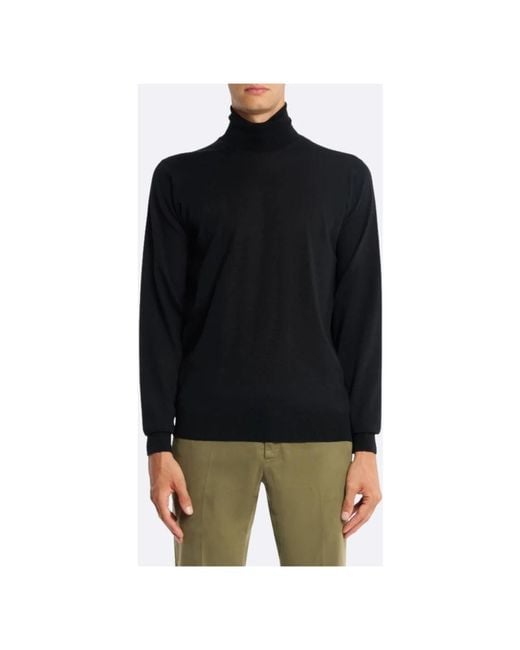 PT Torino Black Turtlenecks for men