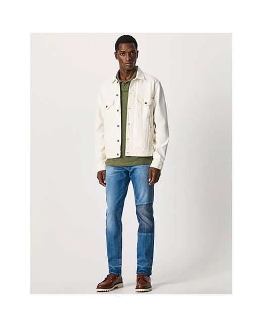 Pepe Jeans White Denim Jackets for men