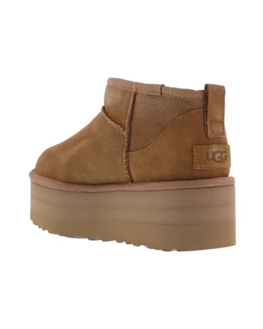 Botas de plataforma classic ultra mini di Ugg in Brown