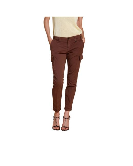 Mason's Brown Slim-Fit Trousers
