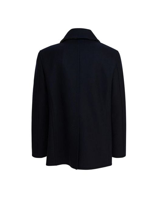 Burberry Blue Double-Breasted Coats for men