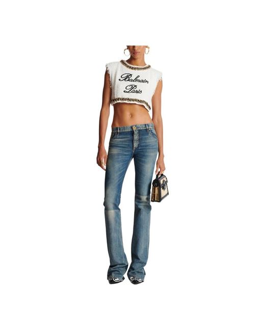 Balmain Bootcut Jeans in het Blue