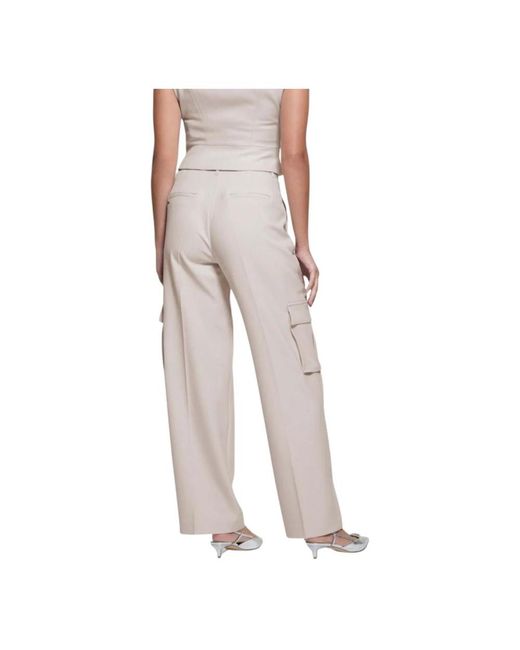 Guess Gray Straight Trousers