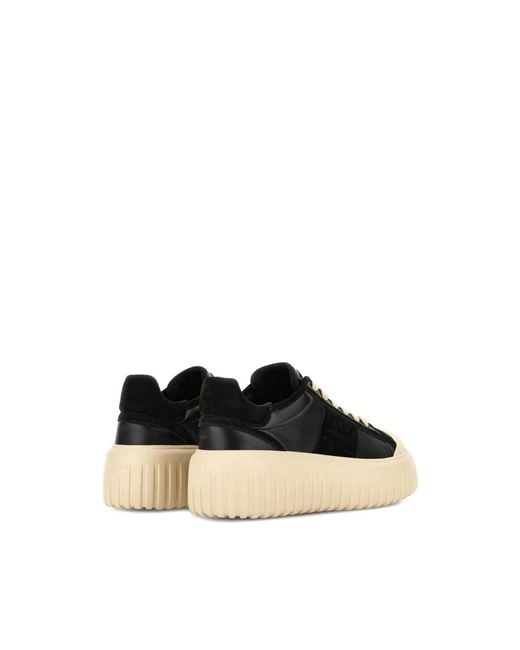 Hogan Black Schwarze Flache Schuhe Für Frauen