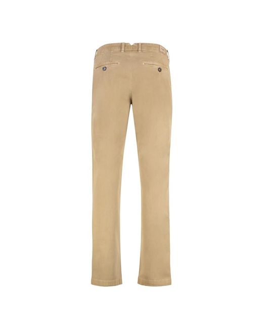 Moorer Broeken ,Katoen Chino Broek Met Achterzakken in het Natural voor heren
