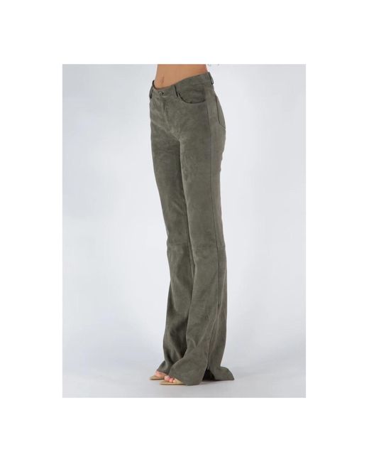 DROMe Gray Straight Trousers