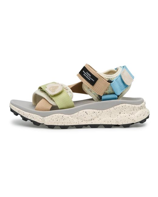 Flower Mountain Metallic Flat Sandals