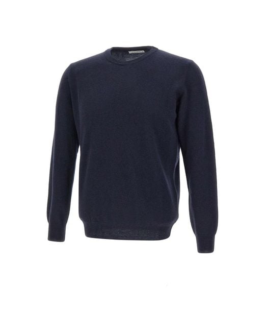 Kangra Blue Round-Neck Knitwear for men