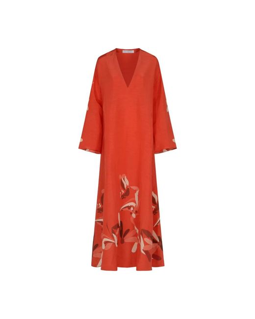 Raquel Diniz Red Midi Dresses