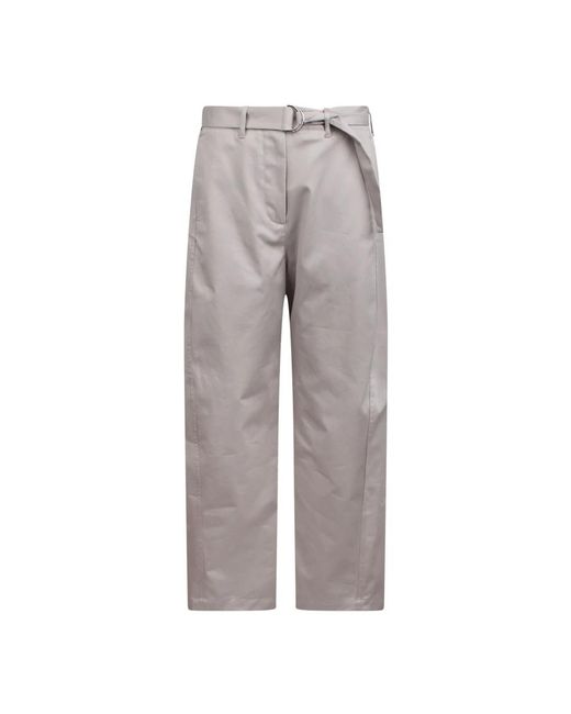 MSGM Gray Straight Trousers