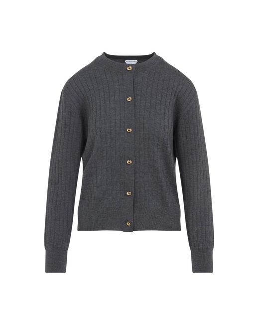 Bottega Veneta Gray Grauer Wollpullover Stilvolles Design