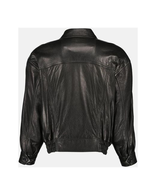 Saint Laurent Leather Jackets in het Black voor heren