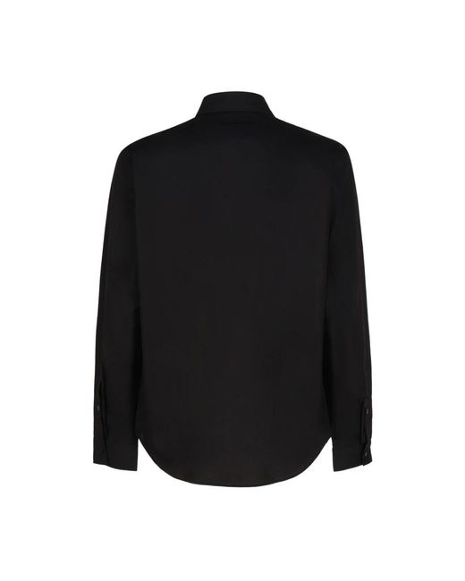 Versace Schwarze baumwoll elastan hemden in Black für Herren