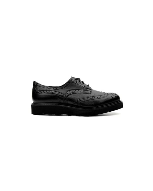 Tricker's Schwarze flache schuhe in Black für Herren