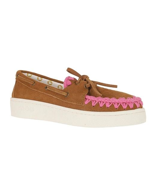 Mou Brown Boat Shoes