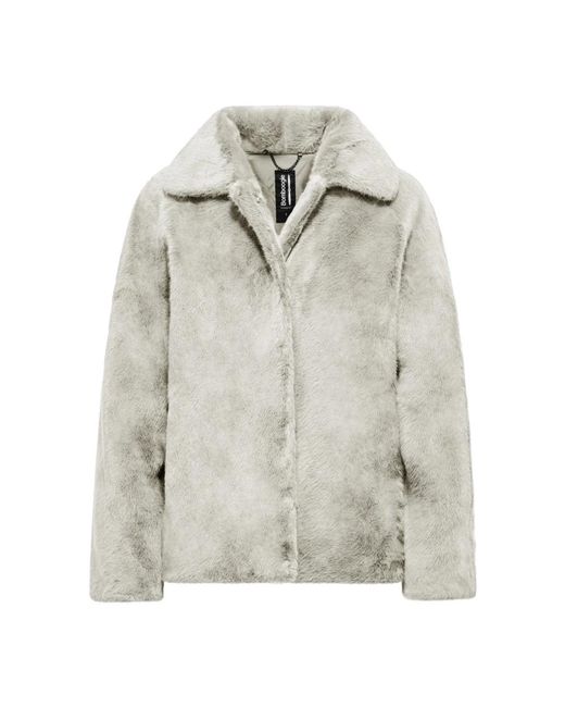 Bomboogie Zachte Eco-Fur Collar Jas in het Gray