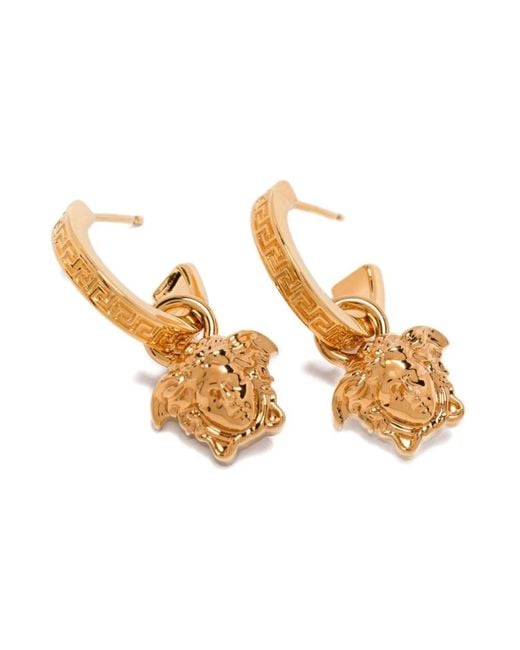 Earrings Versace de color Metallic