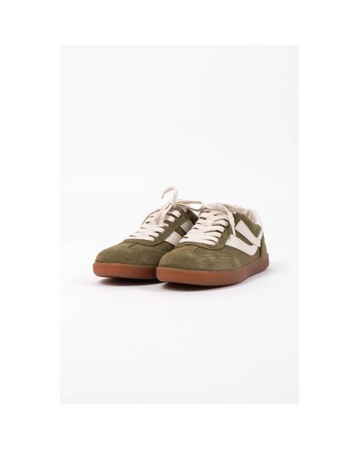 Vince Brown Leder sneaker in farngrün/milch