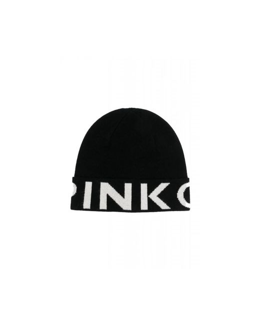 Pinko Accessoires ,Zwart ,Wol Calamaro Beanie in het Black