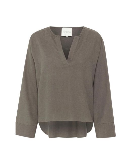 My Essential Wardrobe Gray Blouses
