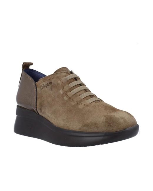 Callaghan Schoenen ,Leer Instap Sneakers Van Suède En Leer in het Brown