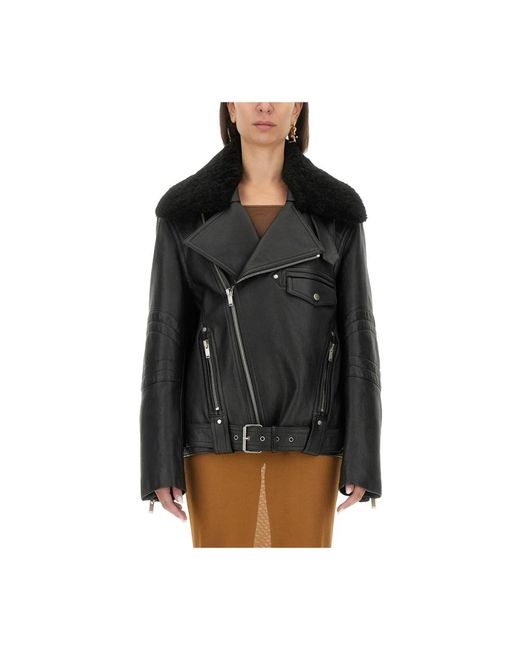 Saint Laurent Black Leather Jackets