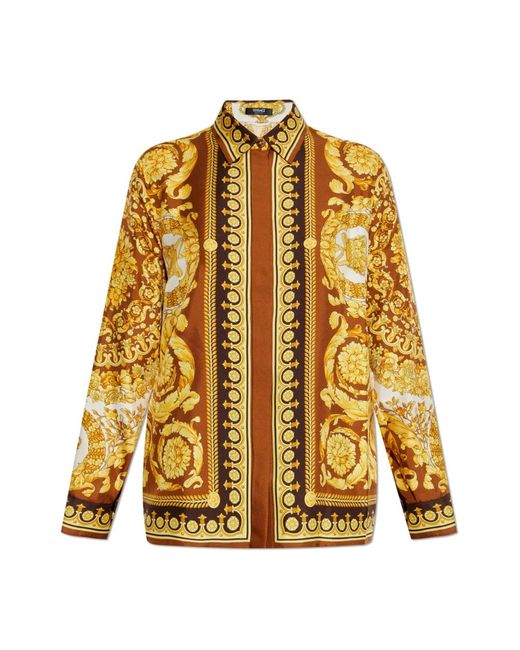 Shirts Versace en coloris Yellow