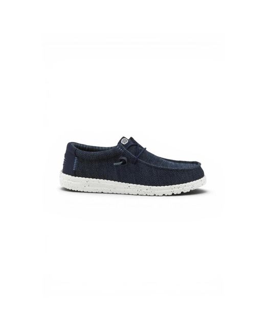 HeyDude Blue Laced Shoes for men